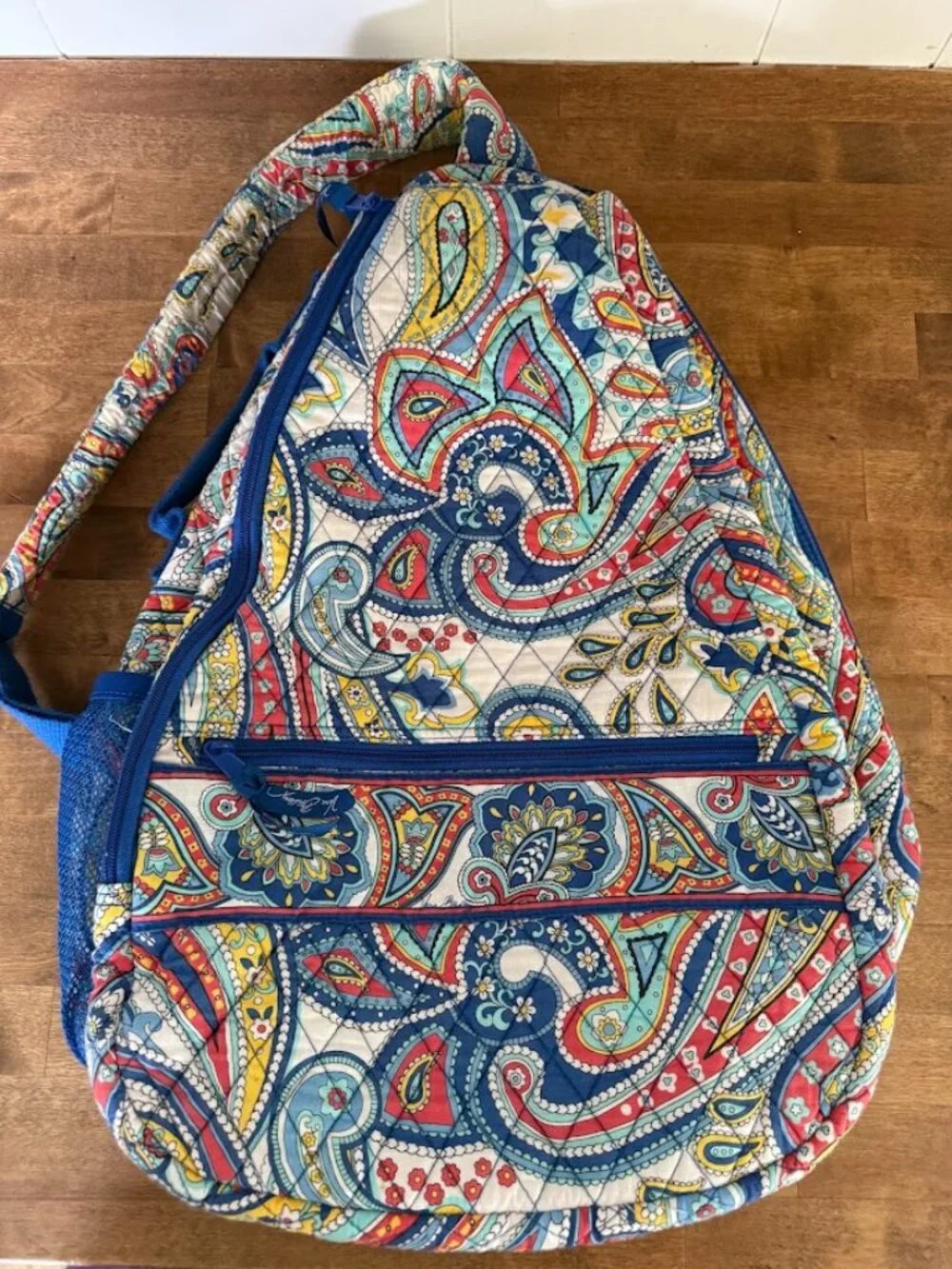 Vera Bradley Marina Paisley Sling Tennis Backpack Bookbag Travel